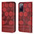 Custodia Portafoglio In Pelle Cover con Supporto Y05B per Samsung Galaxy S20 Lite 5G Rosso