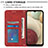 Custodia Portafoglio In Pelle Cover con Supporto Y06B per Samsung Galaxy F12