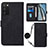 Custodia Portafoglio In Pelle Cover con Supporto Y07B per Samsung Galaxy F02S SM-E025F Nero