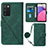 Custodia Portafoglio In Pelle Cover con Supporto Y07B per Samsung Galaxy F02S SM-E025F Verde