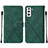 Custodia Portafoglio In Pelle Cover con Supporto Y07B per Samsung Galaxy S22 Plus 5G Verde