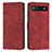 Custodia Portafoglio In Pelle Cover con Supporto Y07X per Google Pixel 7a 5G Rosso