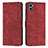 Custodia Portafoglio In Pelle Cover con Supporto Y07X per Motorola Moto E22S Rosso