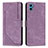 Custodia Portafoglio In Pelle Cover con Supporto Y07X per Motorola Moto E32 India Viola