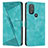 Custodia Portafoglio In Pelle Cover con Supporto Y07X per Motorola Moto G Play Gen 2 Verde