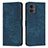 Custodia Portafoglio In Pelle Cover con Supporto Y07X per Motorola Moto G14 Blu