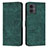 Custodia Portafoglio In Pelle Cover con Supporto Y07X per Motorola Moto G14 Verde