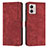 Custodia Portafoglio In Pelle Cover con Supporto Y07X per Motorola Moto G53 5G Rosso