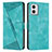 Custodia Portafoglio In Pelle Cover con Supporto Y07X per Motorola Moto G53j 5G Verde