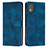 Custodia Portafoglio In Pelle Cover con Supporto Y07X per Nokia C02 Blu