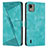 Custodia Portafoglio In Pelle Cover con Supporto Y07X per Nokia C110 Verde