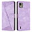 Custodia Portafoglio In Pelle Cover con Supporto Y07X per Nokia C110 Viola