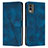 Custodia Portafoglio In Pelle Cover con Supporto Y07X per Nokia C210 Blu