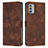 Custodia Portafoglio In Pelle Cover con Supporto Y07X per Nokia G310 5G Marrone