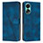 Custodia Portafoglio In Pelle Cover con Supporto Y07X per Oppo A58 4G Blu