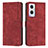 Custodia Portafoglio In Pelle Cover con Supporto Y07X per Oppo A96 5G Rosso