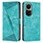 Custodia Portafoglio In Pelle Cover con Supporto Y07X per Oppo Reno10 Pro 5G Verde