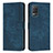 Custodia Portafoglio In Pelle Cover con Supporto Y07X per Realme 8 5G Blu