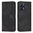 Custodia Portafoglio In Pelle Cover con Supporto Y07X per Realme 9 4G Nero