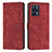 Custodia Portafoglio In Pelle Cover con Supporto Y07X per Realme 9 Pro+ Plus 5G Rosso