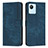 Custodia Portafoglio In Pelle Cover con Supporto Y07X per Realme C30 Blu