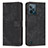 Custodia Portafoglio In Pelle Cover con Supporto Y07X per Realme C31 Nero