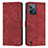 Custodia Portafoglio In Pelle Cover con Supporto Y07X per Realme C31 Rosso