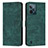 Custodia Portafoglio In Pelle Cover con Supporto Y07X per Realme C31 Verde