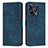 Custodia Portafoglio In Pelle Cover con Supporto Y07X per Realme C51 Blu