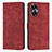 Custodia Portafoglio In Pelle Cover con Supporto Y07X per Realme C55 Rosso