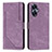 Custodia Portafoglio In Pelle Cover con Supporto Y07X per Realme Narzo N55 Viola