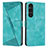 Custodia Portafoglio In Pelle Cover con Supporto Y07X per Sony Xperia 1 V Verde