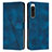 Custodia Portafoglio In Pelle Cover con Supporto Y07X per Sony Xperia 5 IV Blu