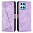 Custodia Portafoglio In Pelle Cover con Supporto Y08X per Huawei Honor X8 5G Viola