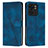 Custodia Portafoglio In Pelle Cover con Supporto Y08X per Motorola Moto Edge (2023) 5G Blu