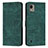 Custodia Portafoglio In Pelle Cover con Supporto Y08X per Nokia C110 Verde