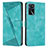 Custodia Portafoglio In Pelle Cover con Supporto Y08X per Oppo A16 Verde