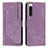 Custodia Portafoglio In Pelle Cover con Supporto Y08X per Sony Xperia 5 IV Viola