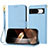 Custodia Portafoglio In Pelle Cover con Supporto Y09X per Google Pixel 8 5G Blu