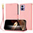 Custodia Portafoglio In Pelle Cover con Supporto Y09X per Motorola Moto Edge 30 Lite 5G Oro Rosa