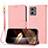 Custodia Portafoglio In Pelle Cover con Supporto Y09X per Motorola Moto G 5G (2023) Oro Rosa