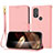 Custodia Portafoglio In Pelle Cover con Supporto Y09X per Motorola Moto G Play (2023) Oro Rosa