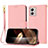 Custodia Portafoglio In Pelle Cover con Supporto Y09X per Motorola Moto G53 5G Oro Rosa