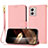 Custodia Portafoglio In Pelle Cover con Supporto Y09X per Motorola Moto G73 5G Oro Rosa