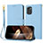 Custodia Portafoglio In Pelle Cover con Supporto Y09X per Nokia G60 5G Blu