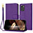 Custodia Portafoglio In Pelle Cover con Supporto Y09X per Nokia G60 5G Viola