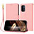 Custodia Portafoglio In Pelle Cover con Supporto Y09X per Oppo A54 5G Oro Rosa
