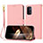 Custodia Portafoglio In Pelle Cover con Supporto Y09X per Oppo A74 5G Oro Rosa