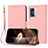 Custodia Portafoglio In Pelle Cover con Supporto Y09X per Oppo A77 5G Oro Rosa