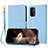 Custodia Portafoglio In Pelle Cover con Supporto Y09X per Oppo A93 5G Blu